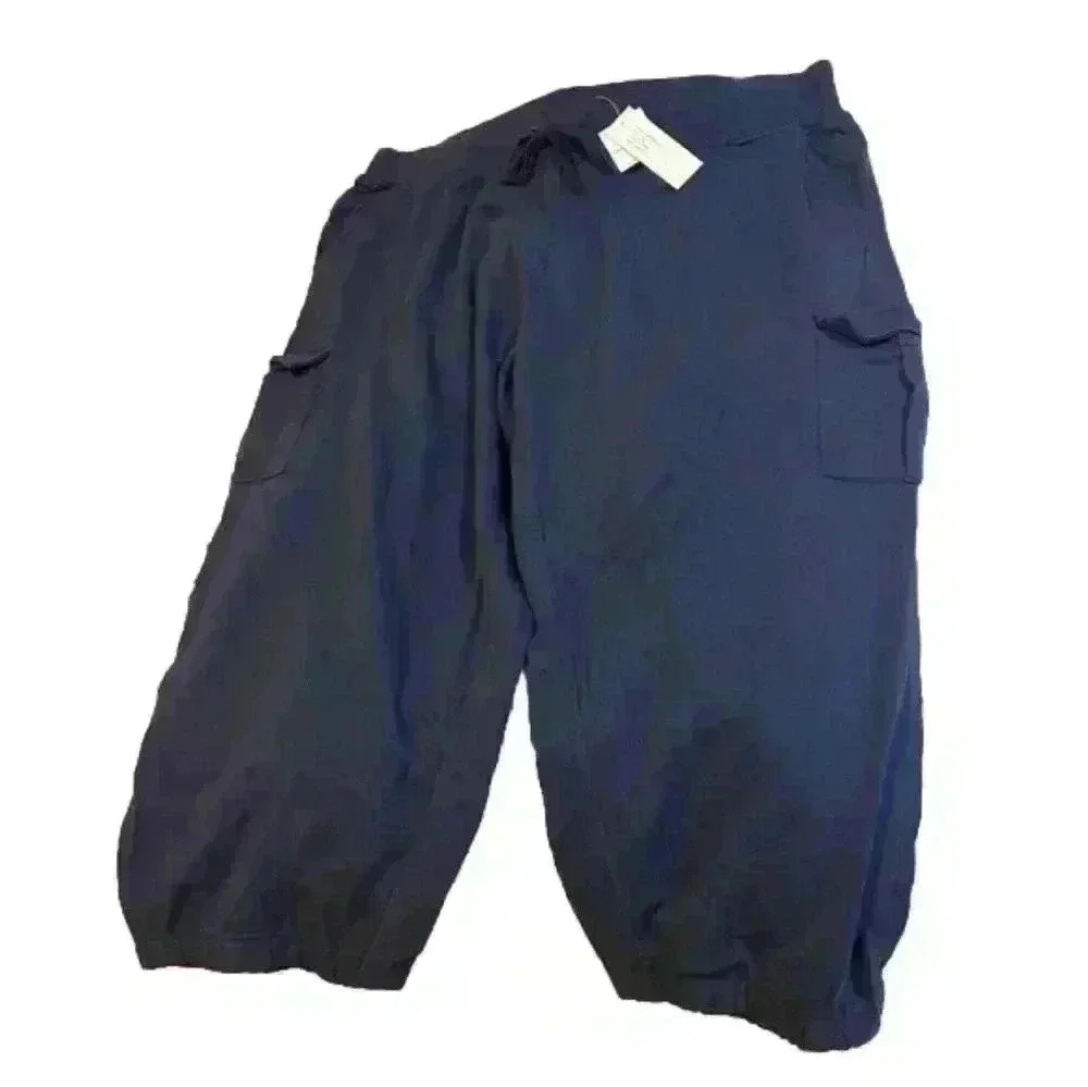 PSK Collective French Terry Capri Pants, Navy, Women’s Size XXXL - Picture 2 of 4